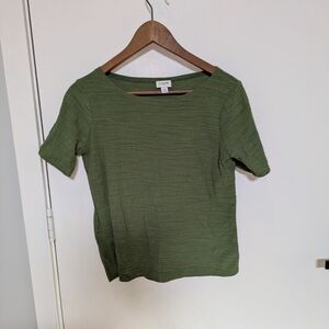 Loft Women's Green Textured Top